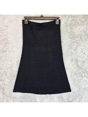 Vacay Skirt Womens XS/S Black Jersey A Line Knee Length Elastic Waist Casual